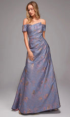 Alyce Paris 27828 - Off Shoulder Jacquard A-Line Gown