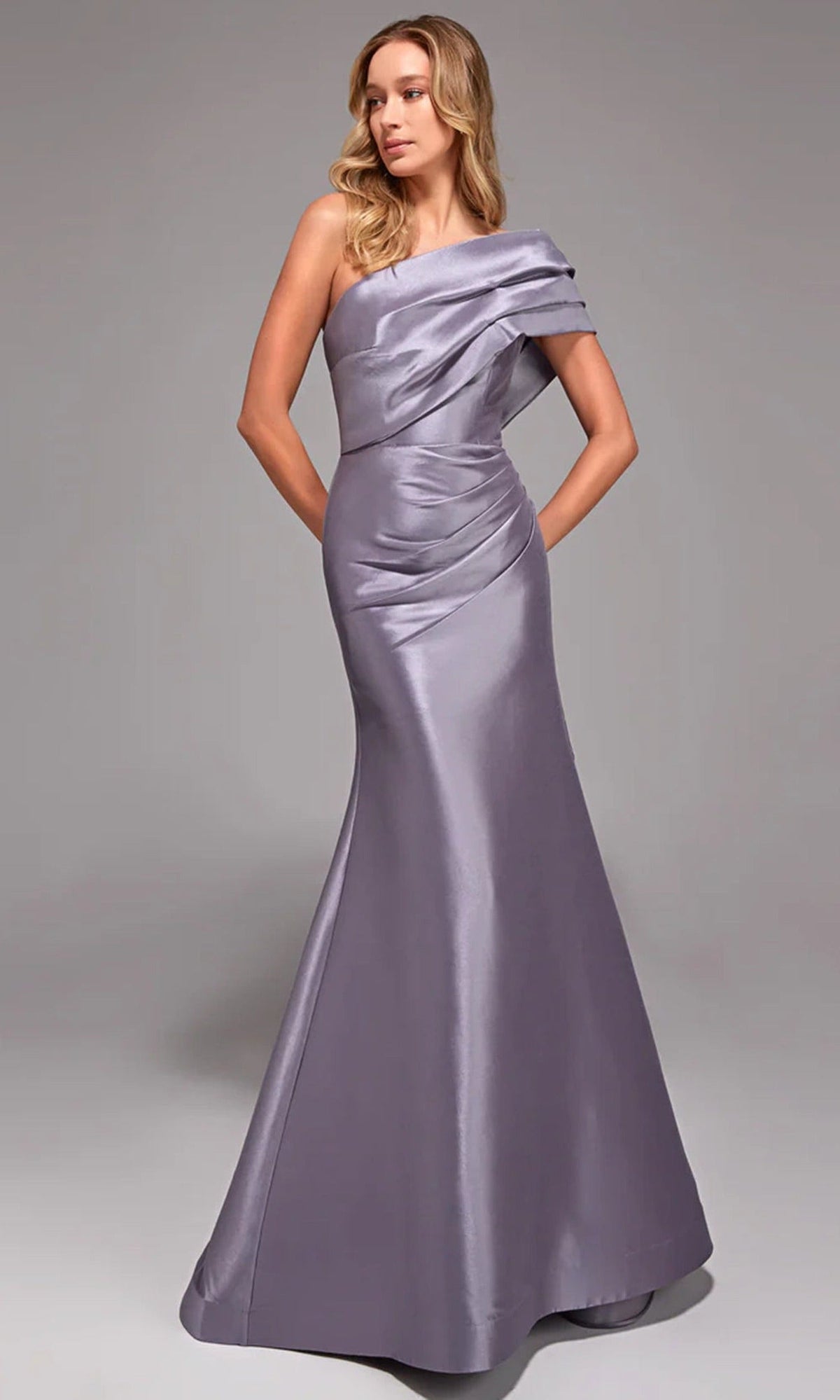 Alyce Paris 27838 - One Shoulder Draped Mermaid Gown