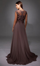 Alyce Paris 27842 - Lace Applique Cap Sleeve Chiffon Gown