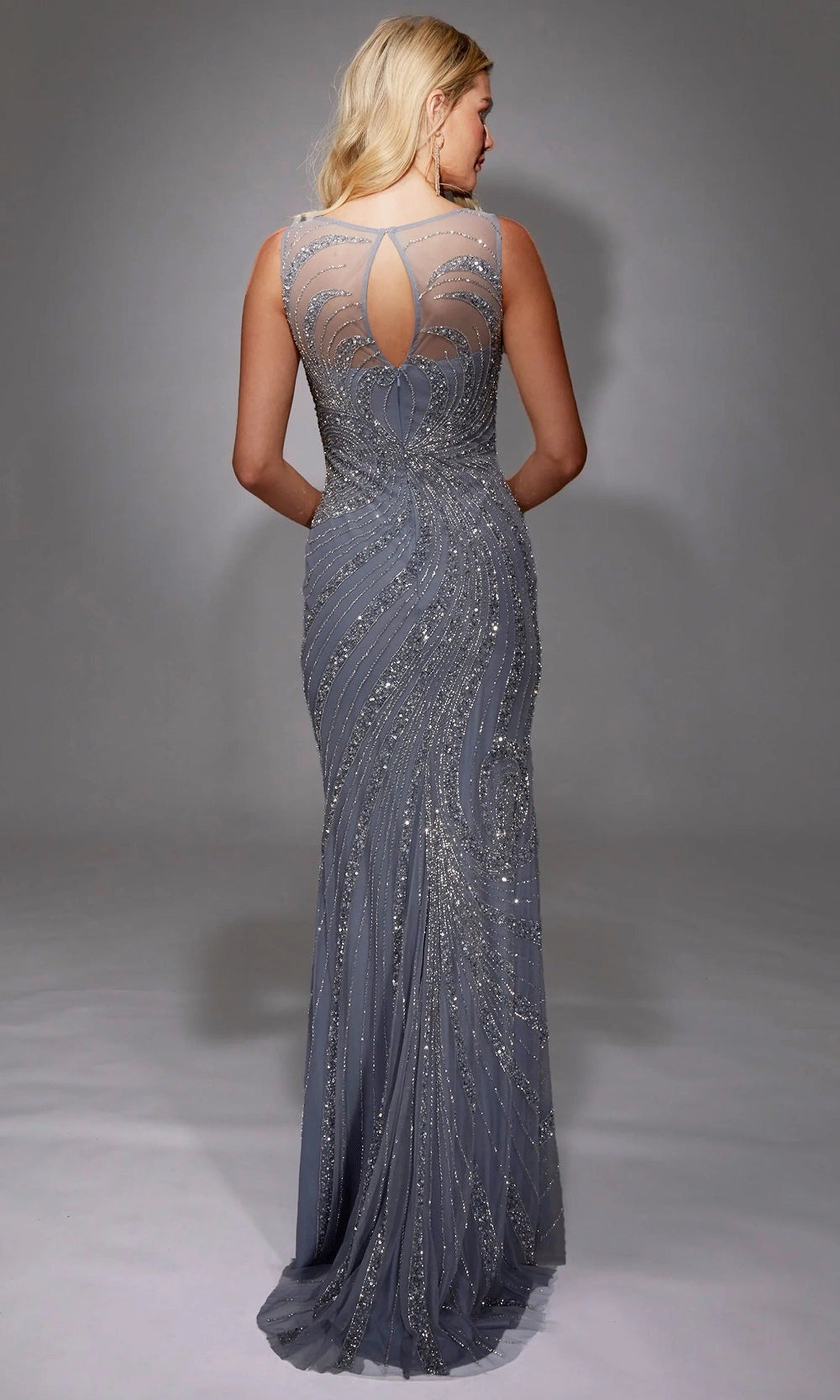Alyce Paris 27846 - Beaded Illusion Keyhole Evening Gown