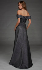 Alyce Paris 27882 - Off Shoulder Jacquard A-Line Evening Gown