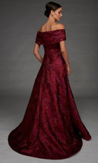 Alyce Paris 27884 - Off Shoulder Geometric Jacquard Gown
