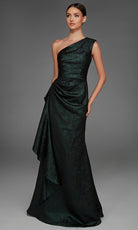 Alyce Paris 27885 - Jacquard Sleeveless Asymmetric Formal Gown