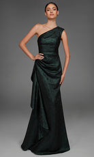 Alyce Paris 27885 - Jacquard Sleeveless Asymmetric Formal Gown
