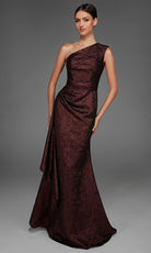 Alyce Paris 27885 - Jacquard Sleeveless Asymmetric Formal Gown