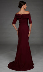 Alyce Paris 27888 - Embellished Elbow Sleeve Evening Gown