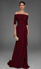 Alyce Paris 27888 - Embellished Elbow Sleeve Evening Gown