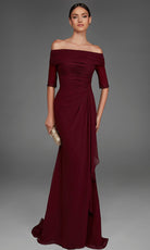 Alyce Paris 27888 - Embellished Elbow Sleeve Evening Gown