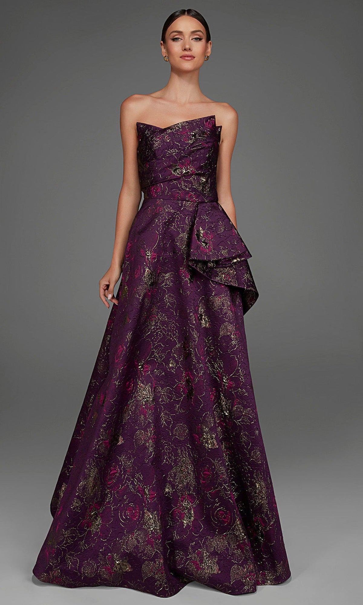 Alyce Paris 27893 - Jacquard Off Shoulder A-Line Gown