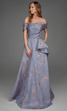 Alyce Paris 27893 - Jacquard Off Shoulder A-Line Gown