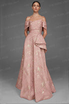 Alyce Paris 27893 - Jacquard Off Shoulder A-Line Gown
