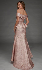 Alyce Paris 27899 - Peplum Waist Jacquard Mermaid Gown