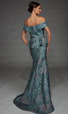 Alyce Paris 27899 - Peplum Waist Jacquard Mermaid Gown