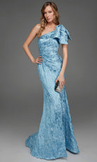 Alyce Paris 27906 - Bow Shoulder Textured Sheath Gown