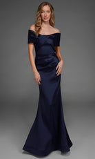 Alyce Paris 27908 - Folded Twist Bodice Sheath Evening Gown