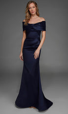 Alyce Paris 27908 - Folded Twist Bodice Sheath Evening Gown