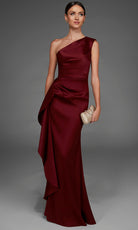 Alyce Paris 27913 - One Shoulder Long Gown with Side Draped