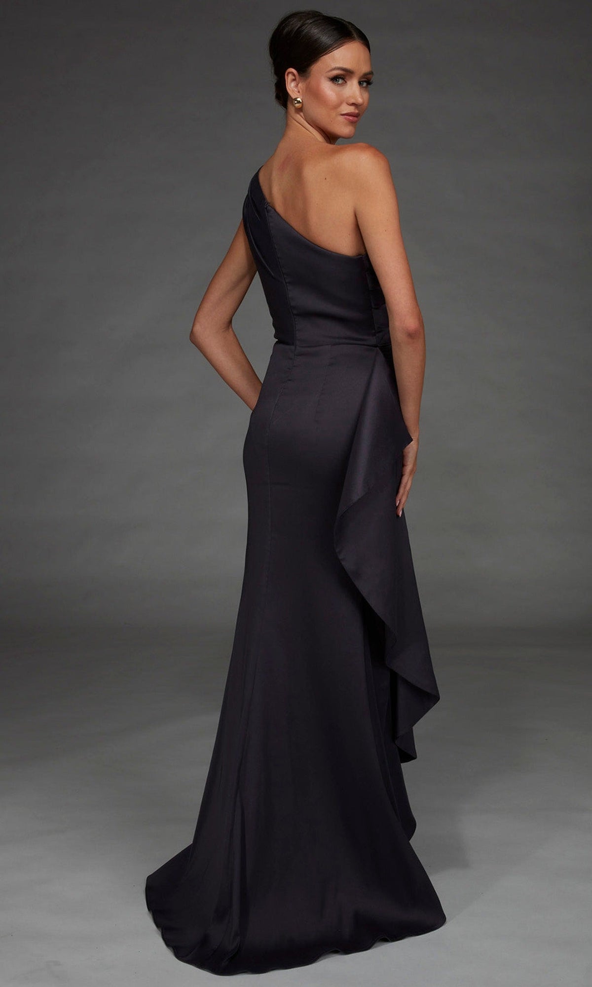 Alyce Paris 27913 - One Shoulder Long Gown with Side Draped