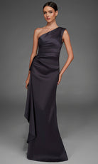 Alyce Paris 27913 - One Shoulder Long Gown with Side Draped