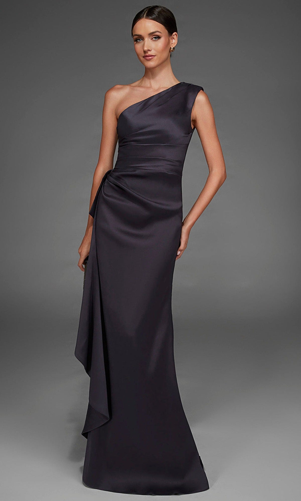 Alyce Paris 27913 - One Shoulder Long Gown with Side Draped