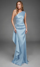 Alyce Paris 27913 - One Shoulder Long Gown with Side Draped