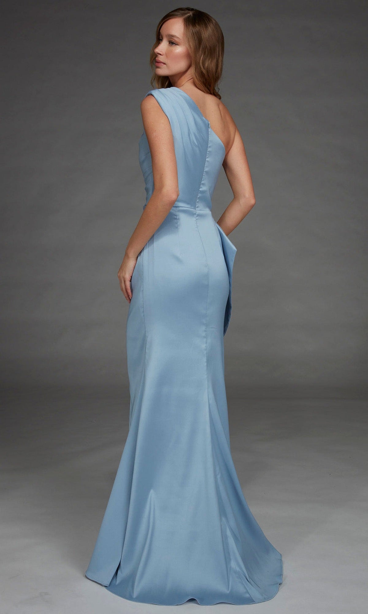 Alyce Paris 27913 - One Shoulder Long Gown with Side Draped