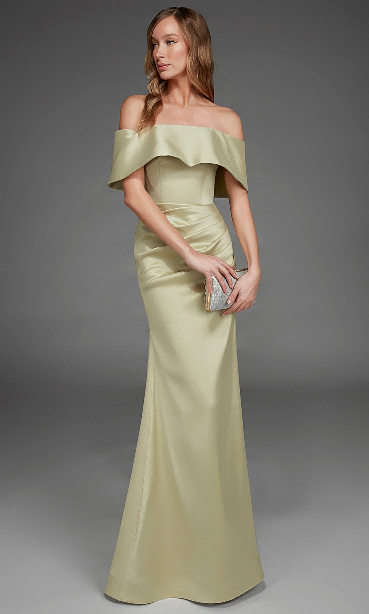 Alyce Paris 27916 - Off Shoulder Minimalist Evening Gown