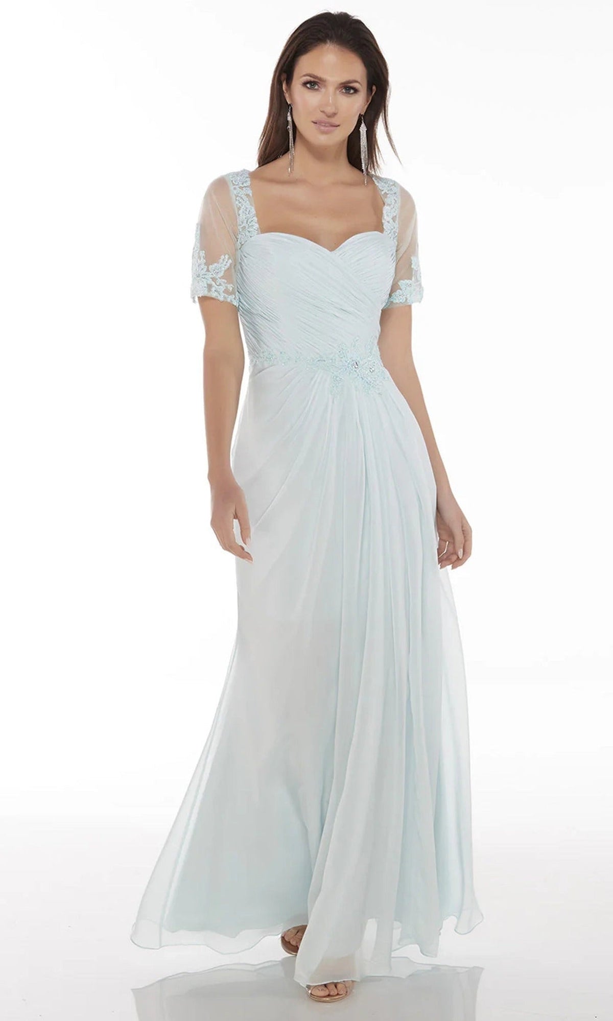 Alyce Paris 29580 - Ruched Beaded Applique Chiffon Dress