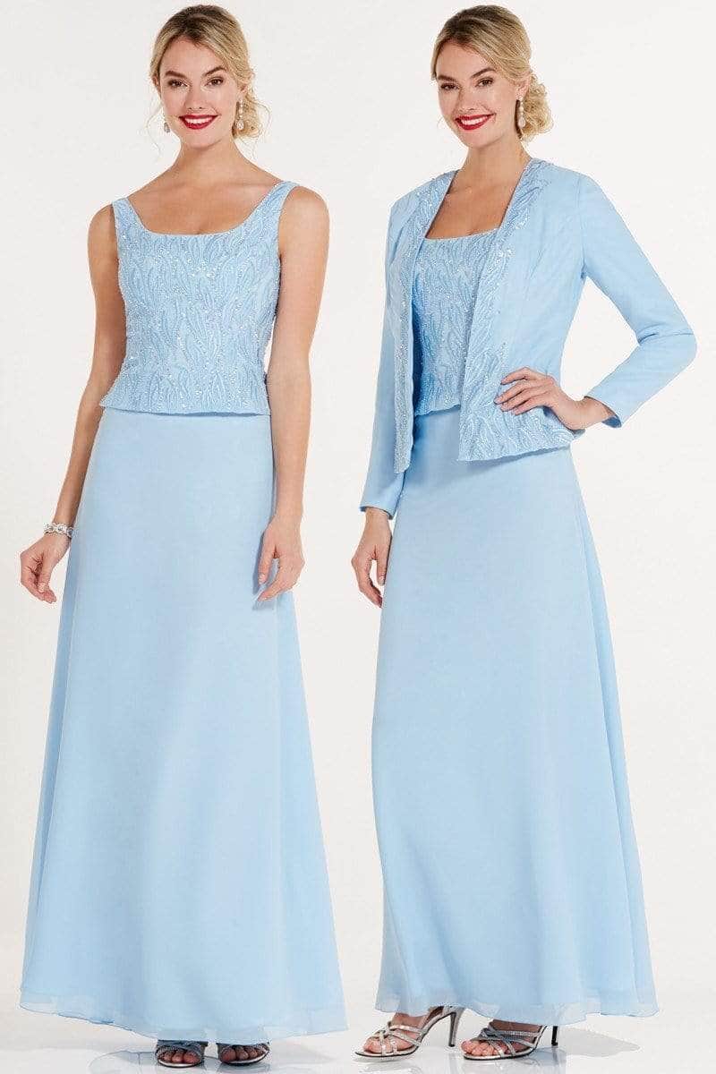 Alyce Paris 29953 - Square Neck A-Line Formal Dress - designer mother of the bride dress at Silhouette Dresses