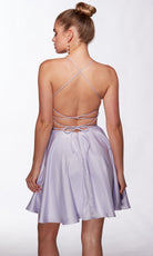 Alyce Paris 30018 - Surplice V-Neckline Shimmer Satin Dress