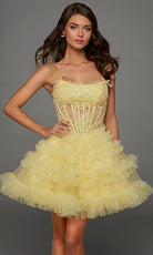 Alyce Paris 30094 - Ruffle Scoop Neckline Tulle Dress