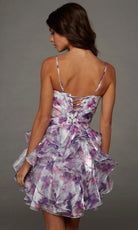 Alyce Paris 30116 - Ruffle Mini A-Line Dress with Cutouts
