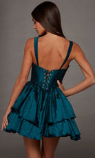 Alyce Paris 30122 - Rhinestone Taffeta Tiered A-Line Dress