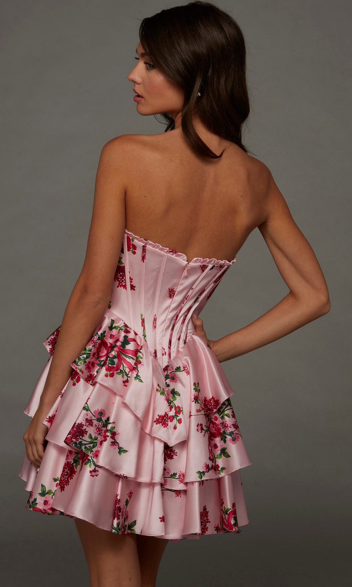 Alyce Paris 30123 - Scoop Neck Ruffle Short Dress