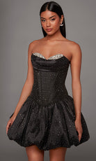 Alyce Paris 30125 - Rhinestone Studded Bubble Hem Party Dress
