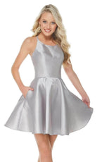 Alyce Paris - 3703 Sleeveless Halter Cocktail Dress