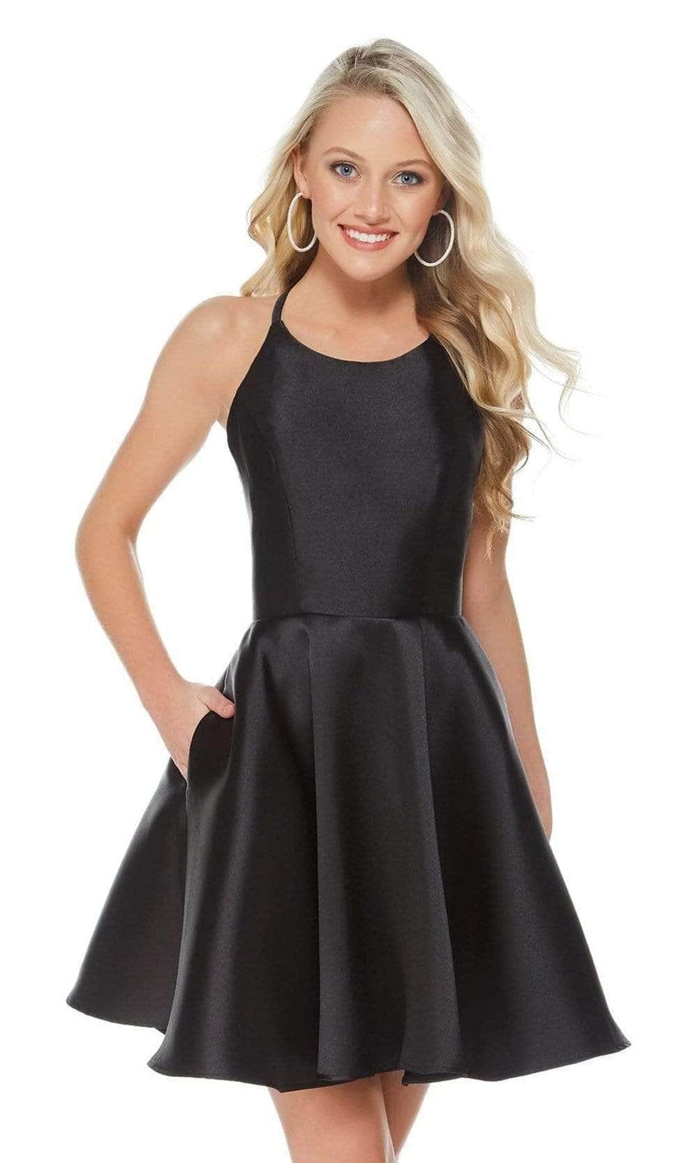 Alyce Paris - 3703 Sleeveless Halter Cocktail Dress - designer cocktail dress at Silhouette Dresses