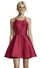 Alyce Paris - 3703 Strappy Fitted Halter Cocktail Dress