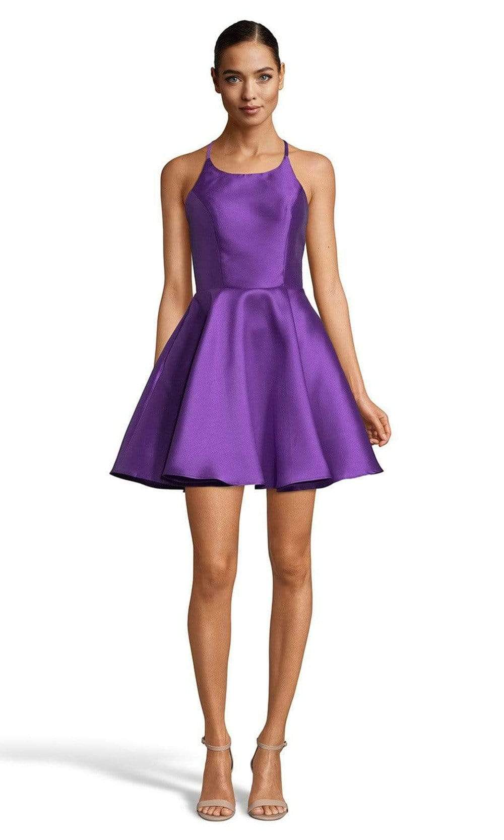 Alyce Paris - 3703 Strappy Fitted Halter Cocktail Dress - Silhouette Dresses