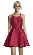 Alyce Paris - 3703 Strappy Fitted Halter Cocktail Dress - view 6