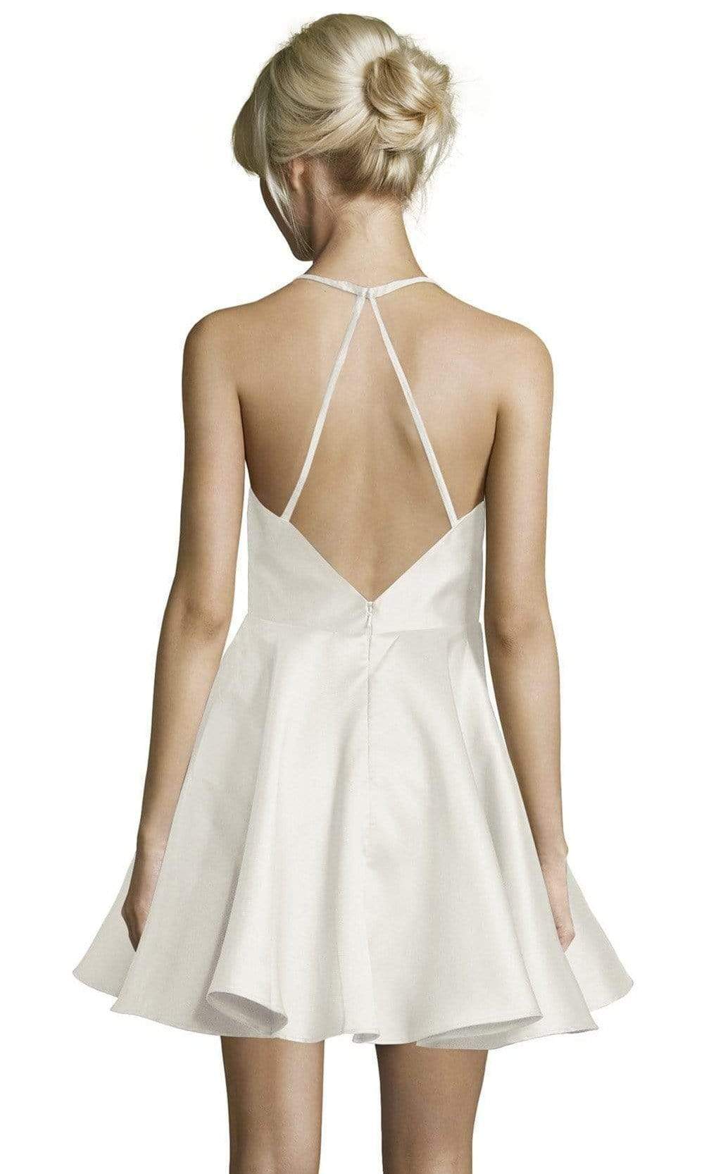 Alyce Paris - 3703 Strappy Fitted Halter Cocktail Dress - view 13