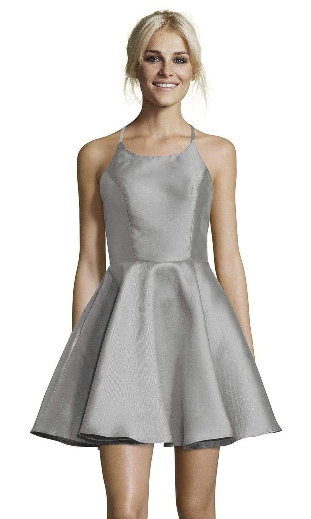 Alyce Paris - 3703 Strappy Fitted Halter Cocktail Dress - view 12