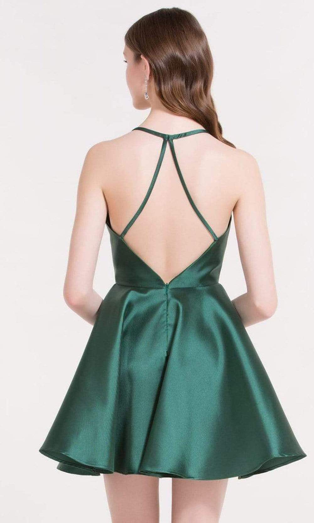 Alyce Paris - 3703 Strappy Fitted Halter Cocktail Dress - view 4