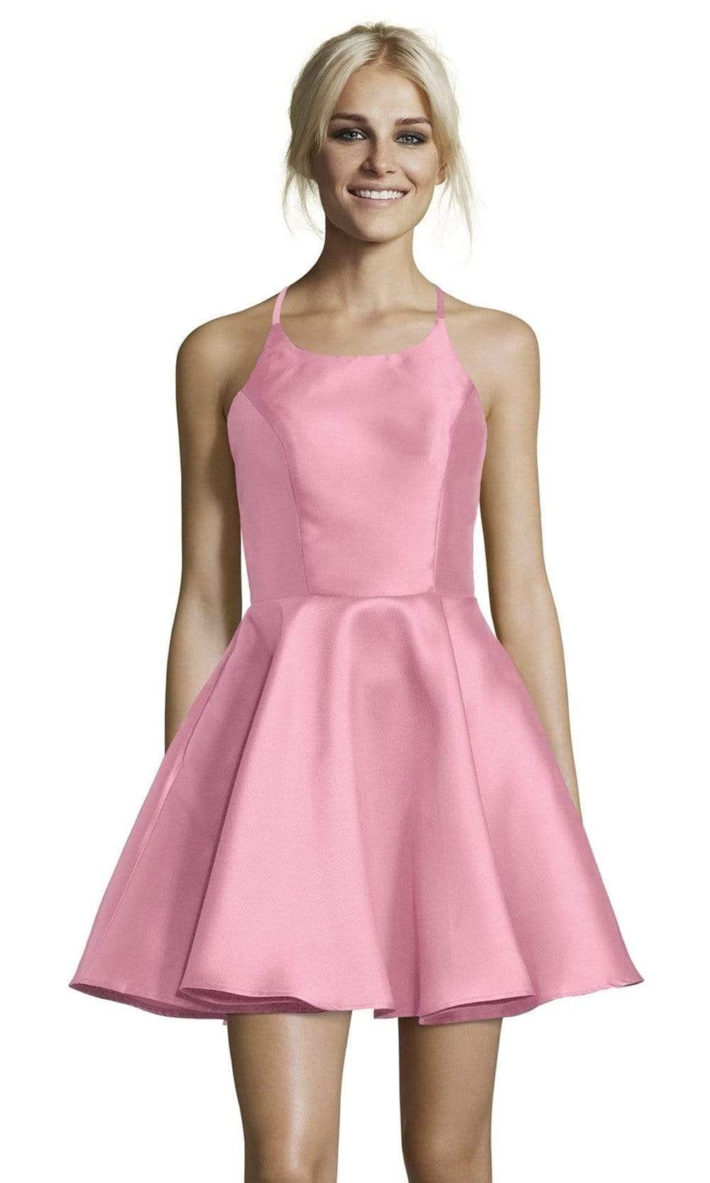 Alyce Paris - 3703 Strappy Fitted Halter Cocktail Dress - view 11
