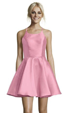 Alyce Paris - 3703 Strappy Fitted Halter Cocktail Dress - view 11