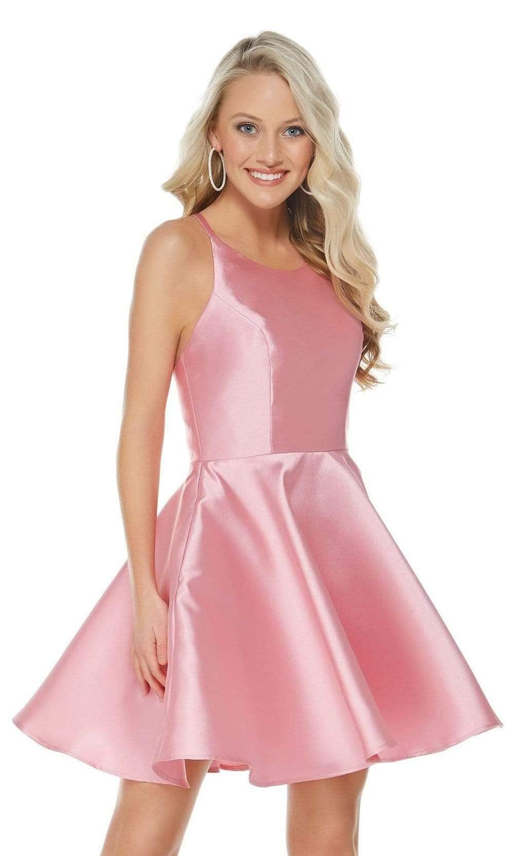 Alyce Paris - 3703 Strappy Fitted Halter Cocktail Dress - view 10