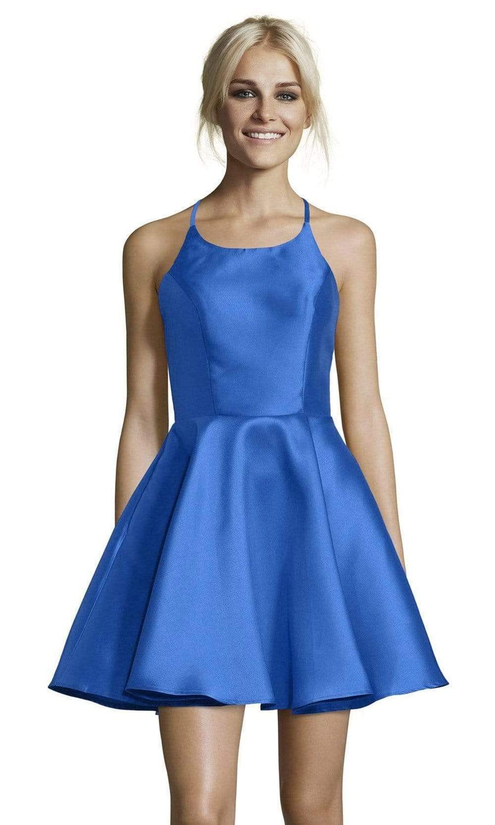 Alyce Paris - 3703 Strappy Fitted Halter Cocktail Dress - view 8