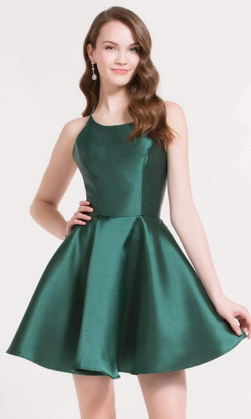 Alyce Paris - 3703 Strappy Fitted Halter Cocktail Dress - detail view