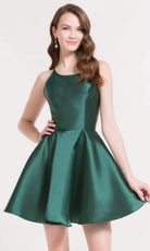 Alyce Paris - 3703 Strappy Fitted Halter Cocktail Dress - detail view