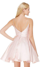 Alyce Paris - 3764 V Neckline Mikado Fit and Flare Cocktail Dress